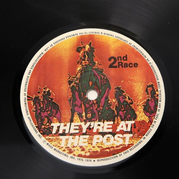 Vintage They Are At The Post Racing Game Vinyl Record Horse Betting Family 1975 - Picture 6 of 7